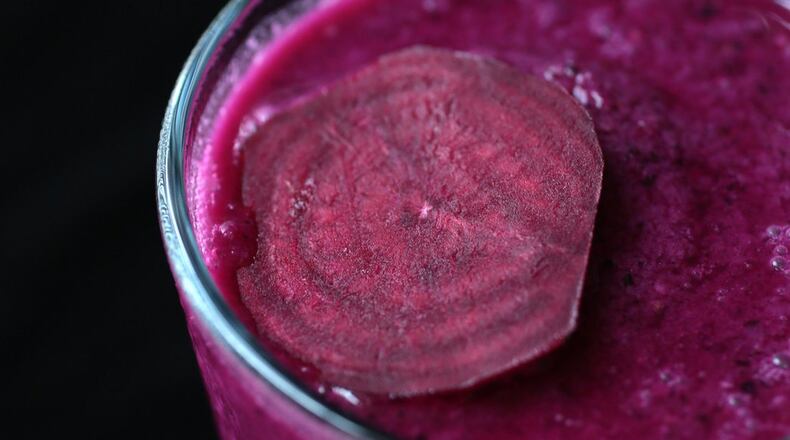 Mixed Berry and Beet smoothie. (Robert Cohen/St. Louis Post-Dispatch/TNS)