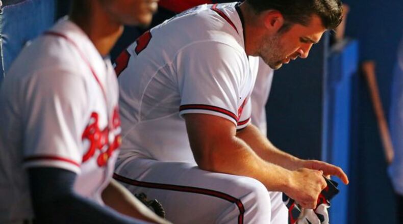B.J. Upton (left) and Dan Uggla had career-worst performances in 2013.