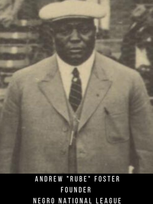 Andrew "Rube" Foster, seen here at the 1924 "Colored" League World Series, played for the Chicago Union Giants, Cuban X-Giants, Philadelphia Giants, Leland Giants and Chicago American Giants. He also managed the Leland Giants and Chicago American Giants. (Wikimedia)