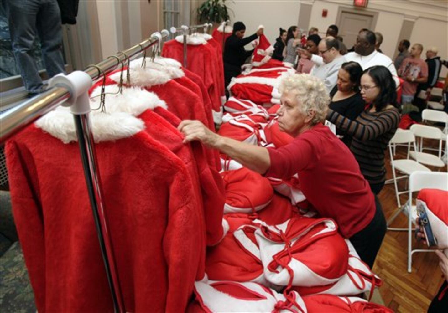 NYC Sidewalk Santa Parade 2012
