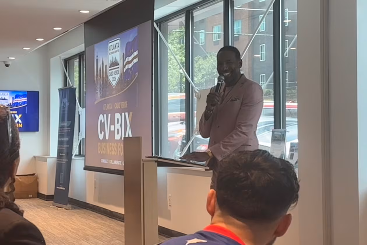 Atlanta Mayor Andre Dickens speaks at a business forum on Sunday, in anticipation for the 2026 World Cup matches in the city beginning Monday, June 15.