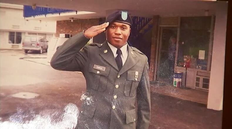 Sgt. Ating Eminue was killed Aug. 30, 2015 after he gave a homeless man a pair of shoes and some cash, police say.