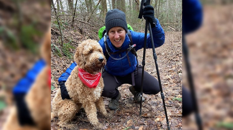 Natalie Nuce and Sabi have hiked over 250 miles on various outings as Nuce prepares to scale Mount Kilimanjaro. (Contributed)