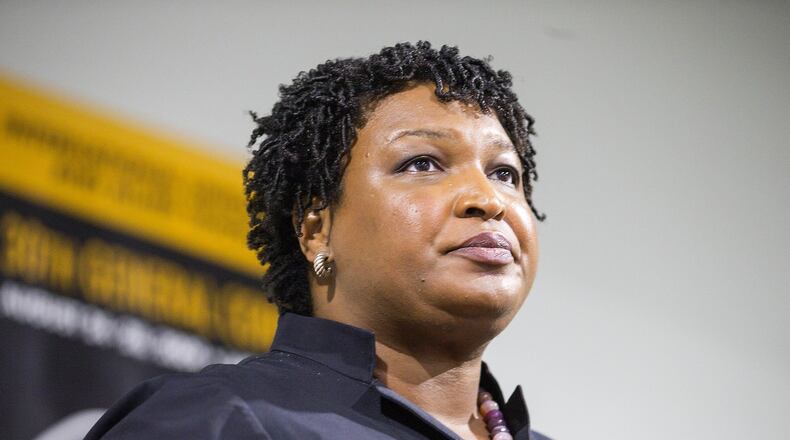 Stacey Abrams, the Democratic candidate for Georgia governor, spoke at an event celebrating Hispanic Heritage Month on Oct. 1, 2018.