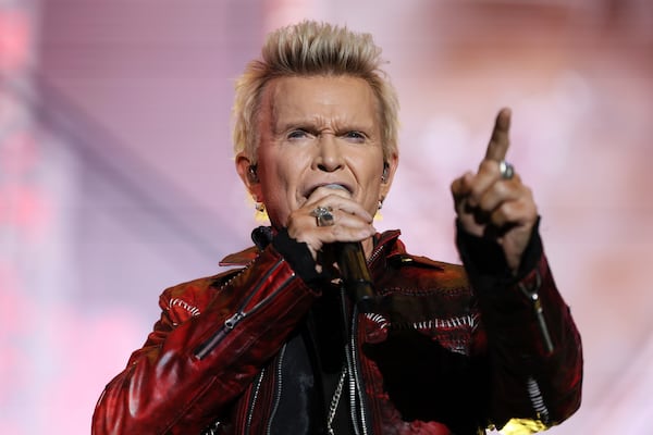 Billy Idol performs during the Vive Latino music festival in Mexico City, March 16, 2024. (Ginnette Riquelme/AP Photo)