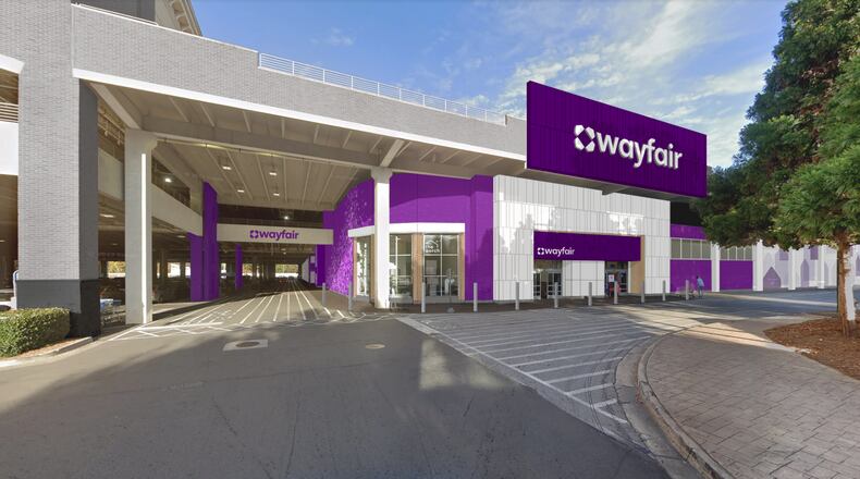 A rendering of Wayfair's forthcoming Atlanta store, which will move into Walmart's former space on Howell Mill Road. (Courtesy of Wayfair)