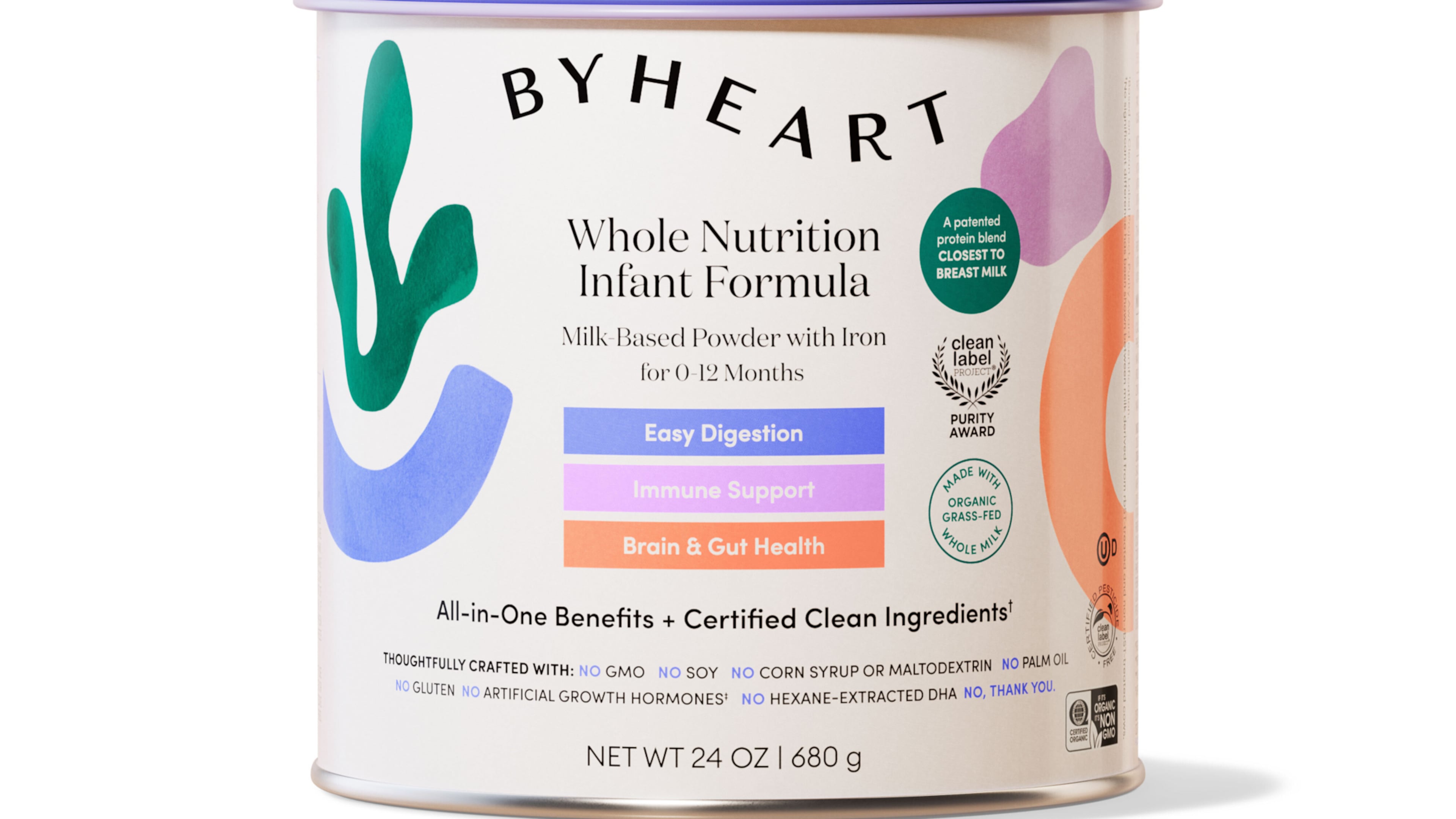 This undated image provided by ByHeart shows ByHeart formula products.(ByHeart via AP)