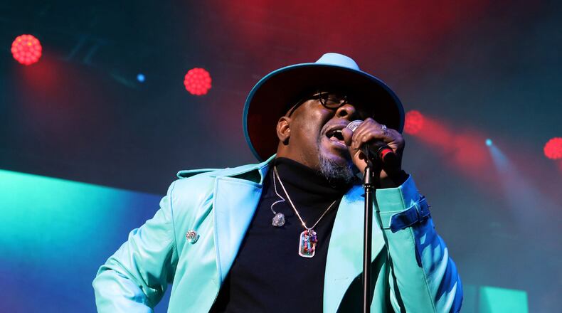 Bobby Brown sings on "Telephone Man". New Edition played a sold-out State Farm Arena in Atlanta Feb. 20, 2022 as part of the Culture Tour 2022 with Charlie Wilson and Jodeci. / Robb Cohen for the Atlanta Journal-Constitution