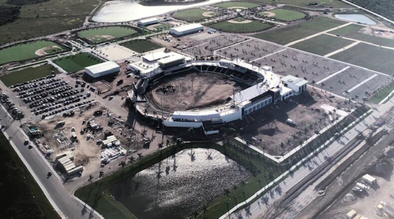 How the Braves’ under-construction spring-training complex looks now.