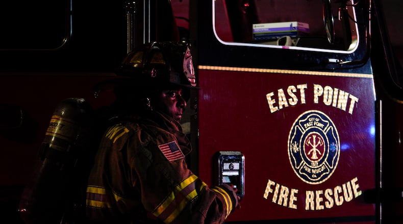 One East Point Fire Department firefighter was injured a leg as crews put out the fire.