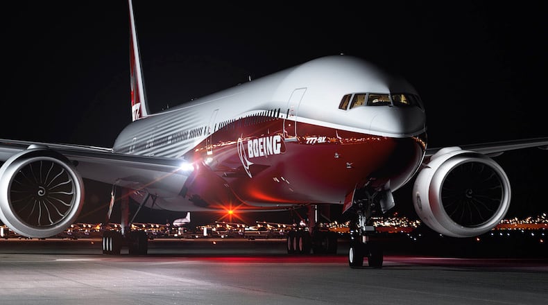 Artist's drawing of the Boeing 777X.