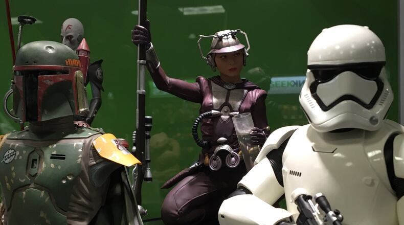 Retail store ThinkGeek at Mall of Georgia nearly doubles as a mini pop culture museum with an array of “Star Wars” items and more on display. CONTRIBUTED BY JON WATERHOUSE