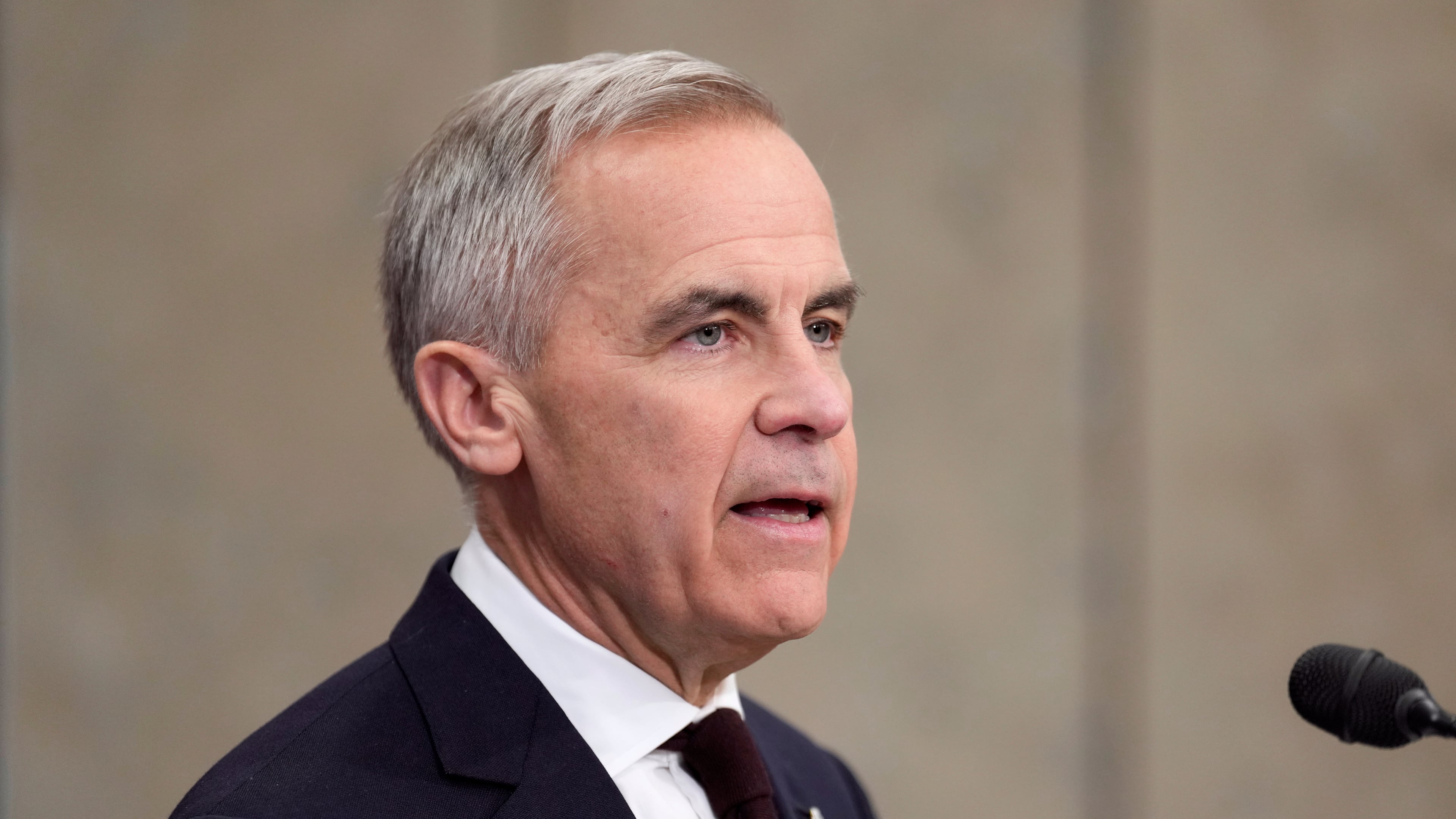 Canada's Prime Minister Mark Carney is seen during an news conference in Ottawa, Ontario, Wednesday, Nov. 26, 2025. (Adrian Wyld/The Canadian Press via AP)
