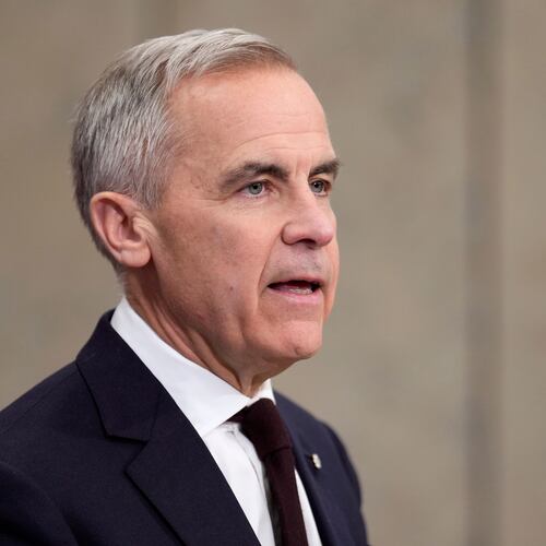 Canada's Prime Minister Mark Carney is seen during an news conference in Ottawa, Ontario, Wednesday, Nov. 26, 2025. (Adrian Wyld/The Canadian Press via AP)