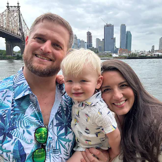 Elise Adams' miscarriages inspired husband Alex (holding son Liam) to create an app that helps pregnant women become less anxious about their unborn child. (Courtesy of Alex Adams)