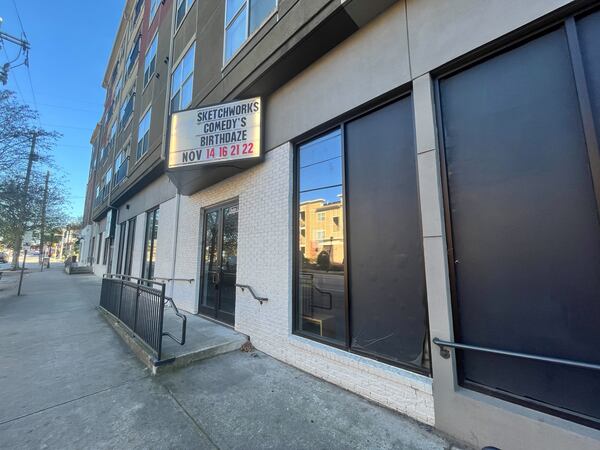 The location of the new Relapse Theatre in Old Fourth Ward was Limelight Theatre from 2023 to 2025. Before that, it was Village Theatre. (Yvonne Zusel/AJC)