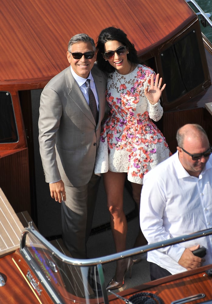 Clooney, new wife make newlywed appearance