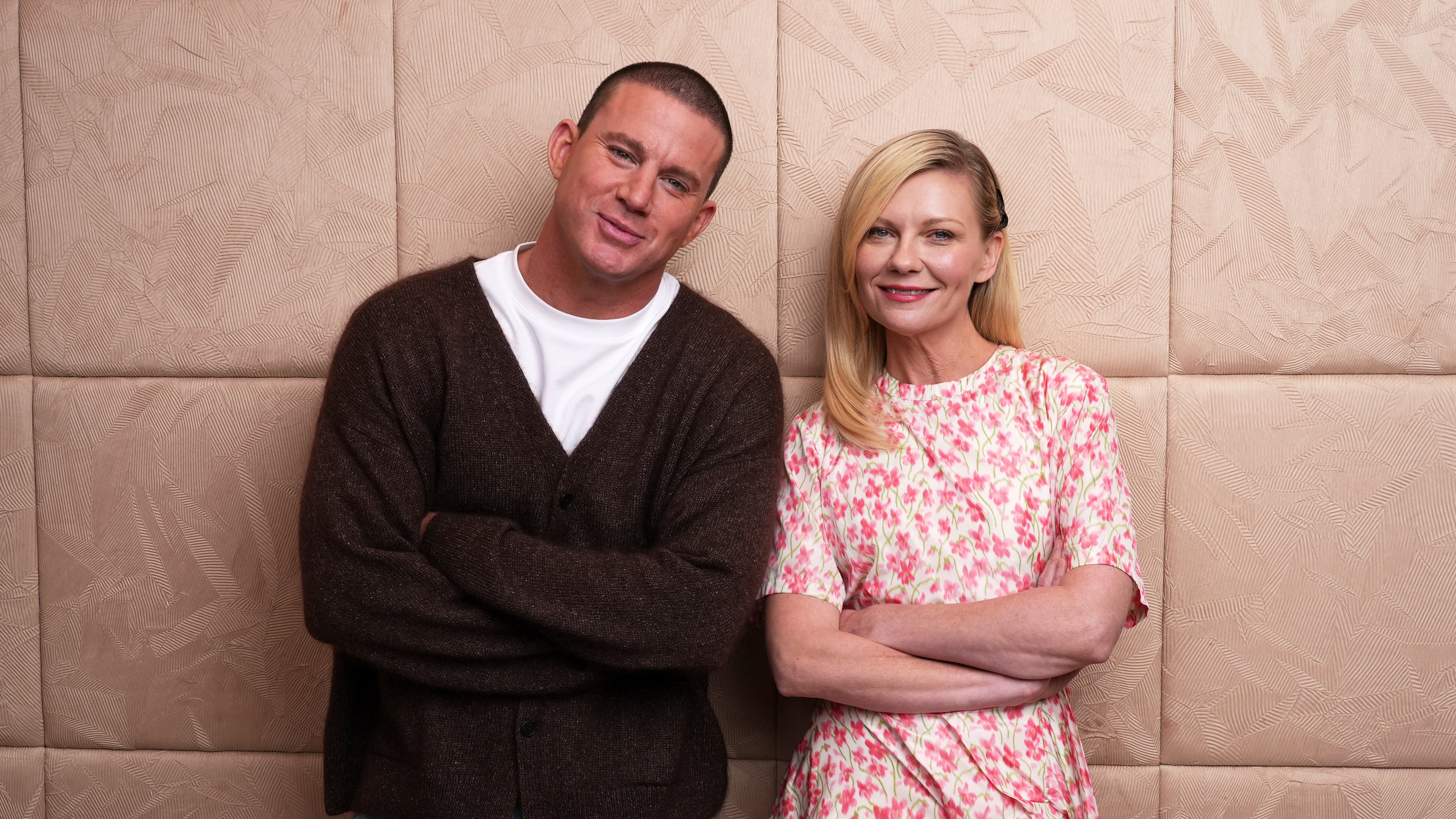 FILE - Channing Tatum, left, and Kirsten Dunst pose for a portrait to promote the film "Roofman" during the Toronto International Film Festival on Sept. 7, 2025, in Toronto. (AP Photo/Chris Pizzello, File)