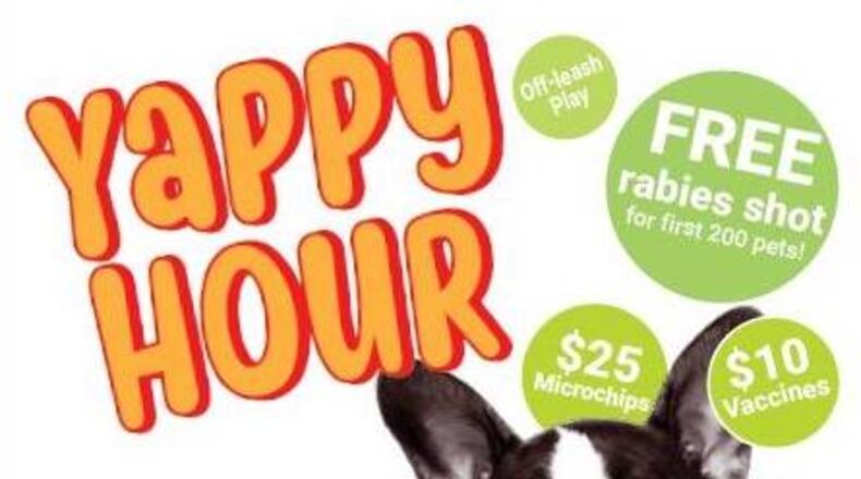 Gwinnett Animal Welfare and Enforcement is offering 200 free rabies vaccines and other inoculations at the final 2018 Yappy Hour from 2 p.m. to 4 p.m. Saturday, Dec. 15. Courtesy Gwinnett Animal Welfare
