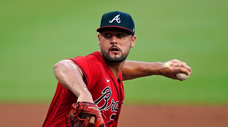 Braves pitcher Kyle Muller is hoping for a spot in the starting rotation this season. (AP Photo/John Bazemore)