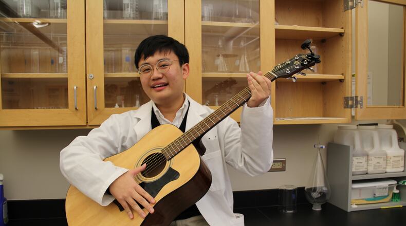 Samuel Jung, a senior at Woodward Academy, has been recognized for his innovative research into sound technology.