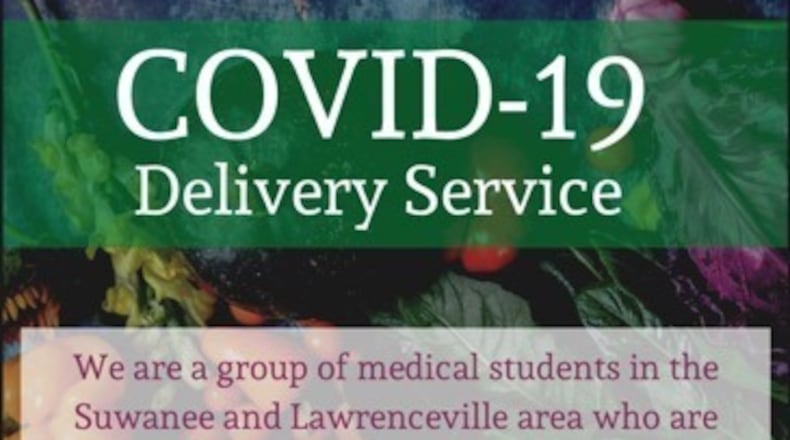 A group of medical students living in Suwanee and Lawrenceville have joined together to offer free grocery delivery service to immunocompromised and elderly individuals. (Courtesy City of Suwanee)