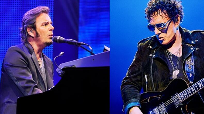 Journey's Jonathan Cain, Neal Schon and Arnel Pineda. Photo credit: Robert Knight & Maryanne Bilham