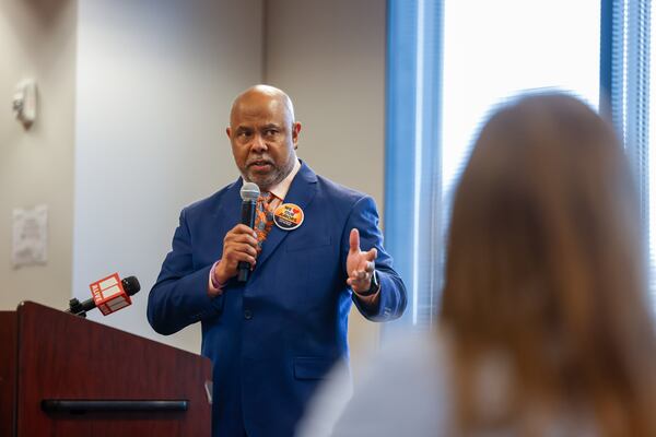 Fulton County Superior Court Chief Judge Ural Glanville thanks jurors for their service at the Fulton County judicial complex in Atlanta on April 30, 2026. (Arvin Temkar/AJC)