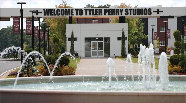 July 11, 2019 Atlanta: The entrance to Tyler Perry Studios is seen on Thursday, July 11, 2019, in Atlanta. Curtis Compton/ccompton@ajc.com