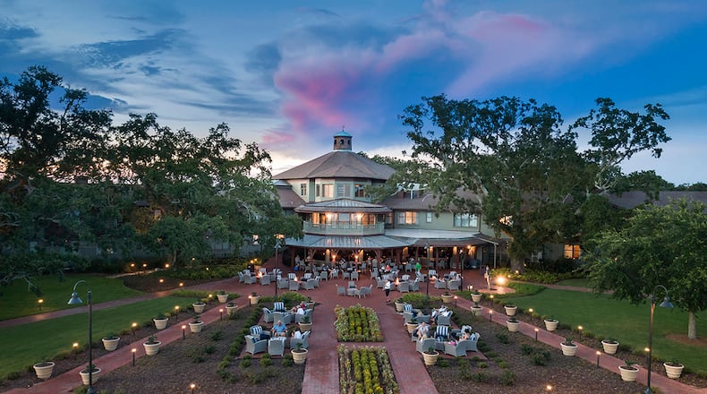 The refurbished historic Grand Hotel Golf Resort and Spa overlooks Mobile Bay.   
Courtesy of The Grand Hotel