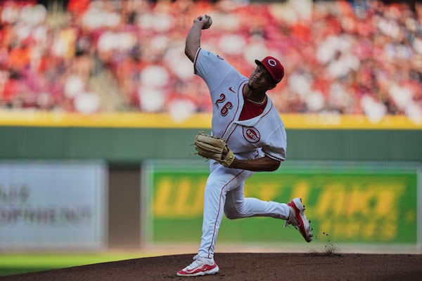 Cincinnati Reds starting pitcher Chase Burns delivers during the first inning of a baseball game against the New York Yankees, Tuesday, June 24, 2025, in Cincinnati. (AP Photo/Joshua A. Bickel)