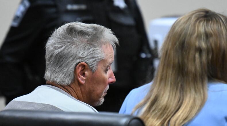 Colin Gray, the father of Colt Gray, sits during his first appearance before Barrow County Superior Court Judge Currie Mingledorff on Friday.