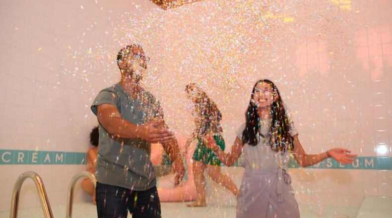 Visitors experience Museum of Ice Cream during the opening party on September 15, 2017 in San Francisco, California. (Photo by Kelly Sullivan/Getty Images for Museum of Ice Cream)