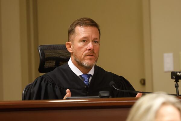 Judge Nicholas Primm speaks during Apalachee High School shooting suspect Colton Gray’s sentencing hearing at Barrow County Superior Court in Winder on July 28, 2026. Four people died and nine were injured at the school shooting in Barrow County on Sept. 4, 2024. (Arvin Temkar/AJC)