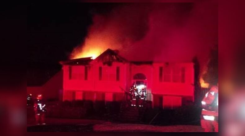 A chimney fire displaced a couple early Thursday in Gwinnett County.