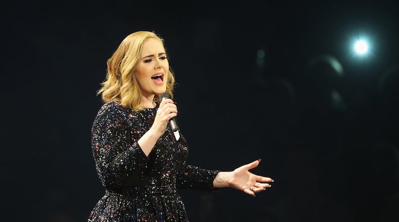 HAMBURG, GERMANY - MAY 10: Adele performs at Barclaycard Arena on May 10, 2016 in Hamburg, Germany. According to the National Consumers League, less than half of the 750,000 tickets available for her North American Tour were available to the general public. (Photo by Joern Pollex/Getty Images for September Management)