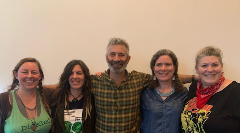 Presenters at a fermentation and food waste workshop held in Atlanta in January (from left): Julia Skinner, Jillian Ross, Sandor Katz, Kirsten Shockey and Cheryl Paswater. CONTRIBUTED BY JULIA SKINNER