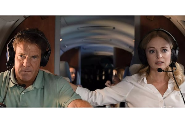 Dennis Quaid (left) — pictured alongside Heather Graham in Amazon's "On a Wing and a Prayer," which shot in Atlanta — will star in the AMC series "Thunder Road," which will film in Atlanta beginning in August. (Courtesy of MGM)
