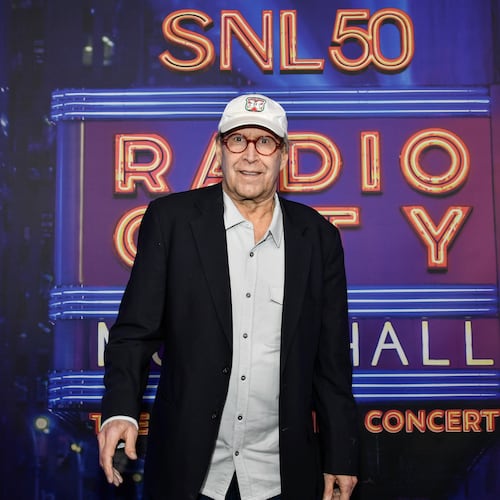 FILE - Chevy Chase attends the SNL50: The Homecoming Concert at Radio City Music Hall on Friday, Feb. 14, 2025, in New York. (Photo by Evan Agostini/Invision/AP, File )