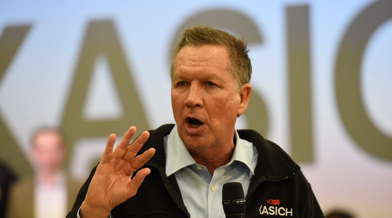 John Kasich at Kennesaw State University. AJC Photo/Hyosub Shin