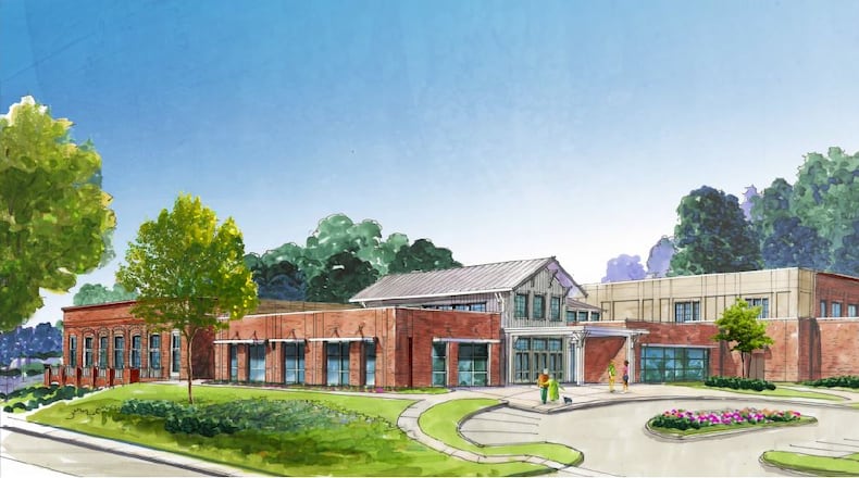 The community is welcome to attend the grand opening of the Acworth Community Center at 3:30 p.m. April 25 at 4361 Cherokee St., Acworth. Then the city’s town hall meeting will begin at 6:30 p.m. the same day in the center’s banquet hall called Tanyard Creek Overlook. (Rendering courtesy of Acworth)