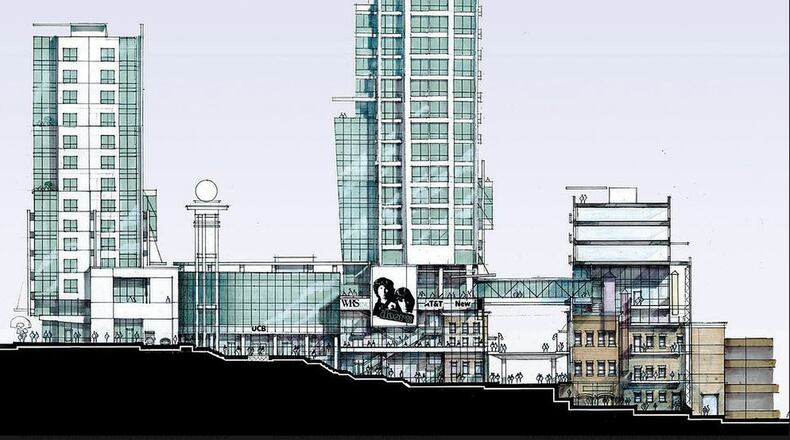 A rendering of the planned redevelopment of Underground Atlanta. Source: WRS