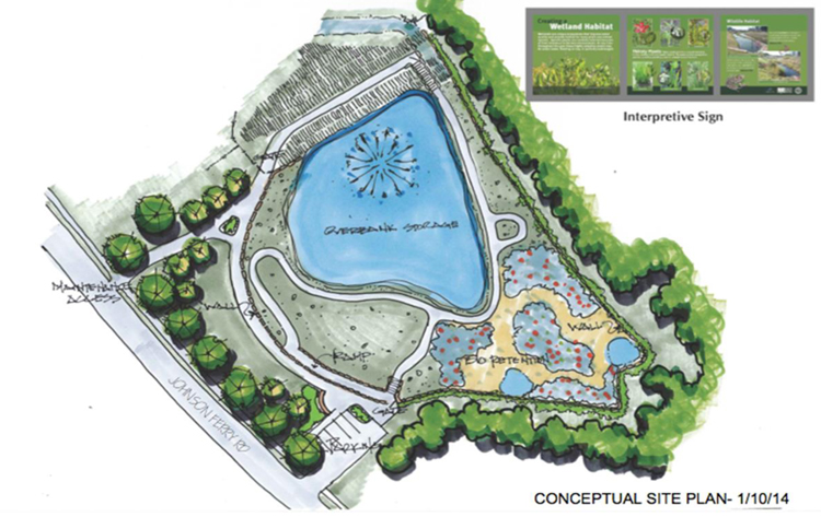 Conceptual plan depicts the Marsh Creek Rain Garden Park, to be formally dedicated by Sandy Springs on Dec. 6. CITY OF SANDY SPRINGS
