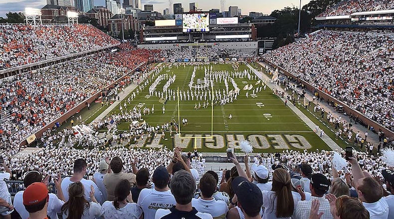Georgia Tech hosts North Carolina Saturday in an ACC Coastal Division matchup at Bobby Dodd Stadium. (AJC file photo)