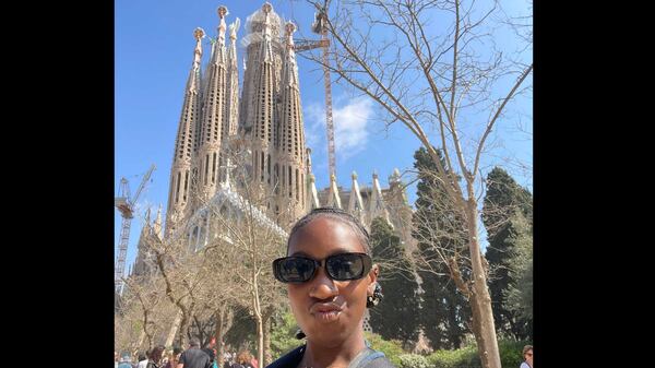 Adriana Verwayne, a junior at Therrell High School, tours the Basílica de la Sagrada Família in Barcelona, Spain during spring break. The cathedral has been under construction for more than 100 years. (Adriana Verwayne)