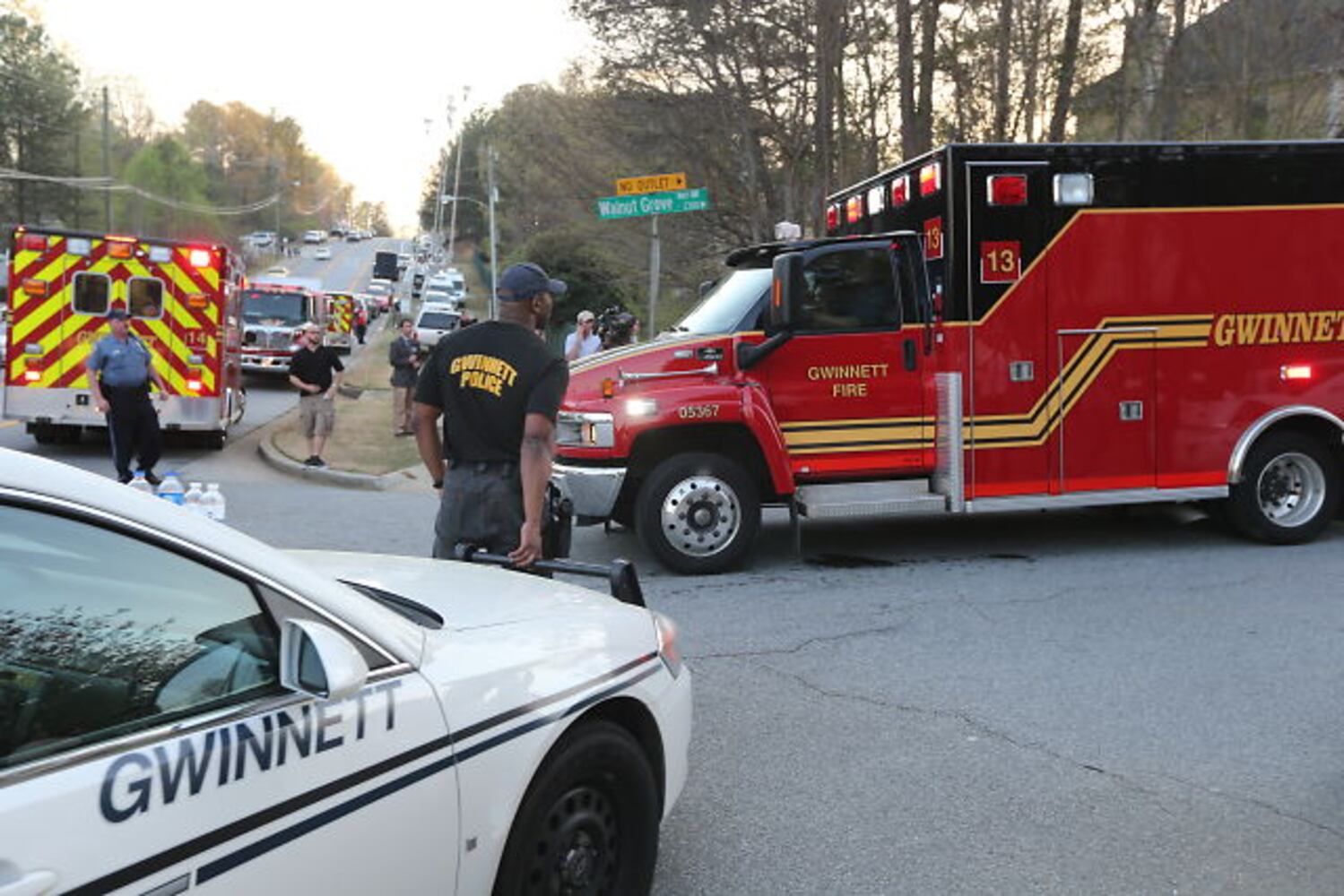 Police said the firefighters apparently went to the scene on a medical call.