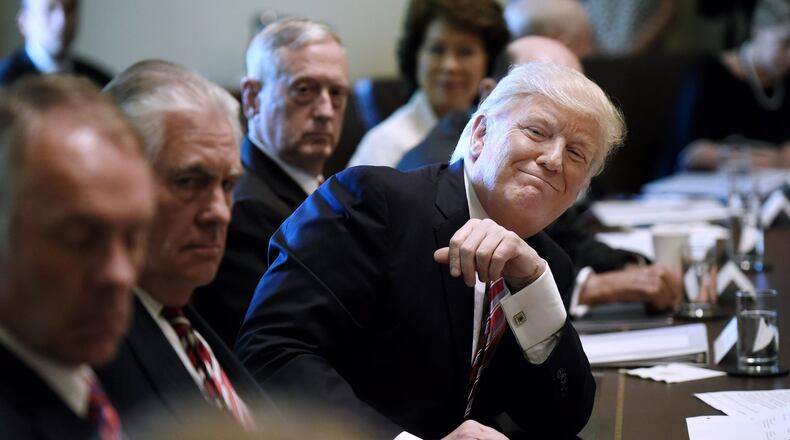 U.S. President Donald Trump attends a meeting in the Cabinet Room of the White House in June. Trump made an unusual direct leap from business leader to president. (Photo by Olivier Douliery-Pool/Getty Images)