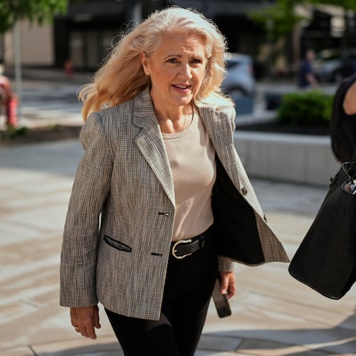 FILE - Former state Rep. Robin Smith arrives at the federal courthouse April 29, 2025, in Nashville, Tenn. (AP Photo/George Walker IV, File)