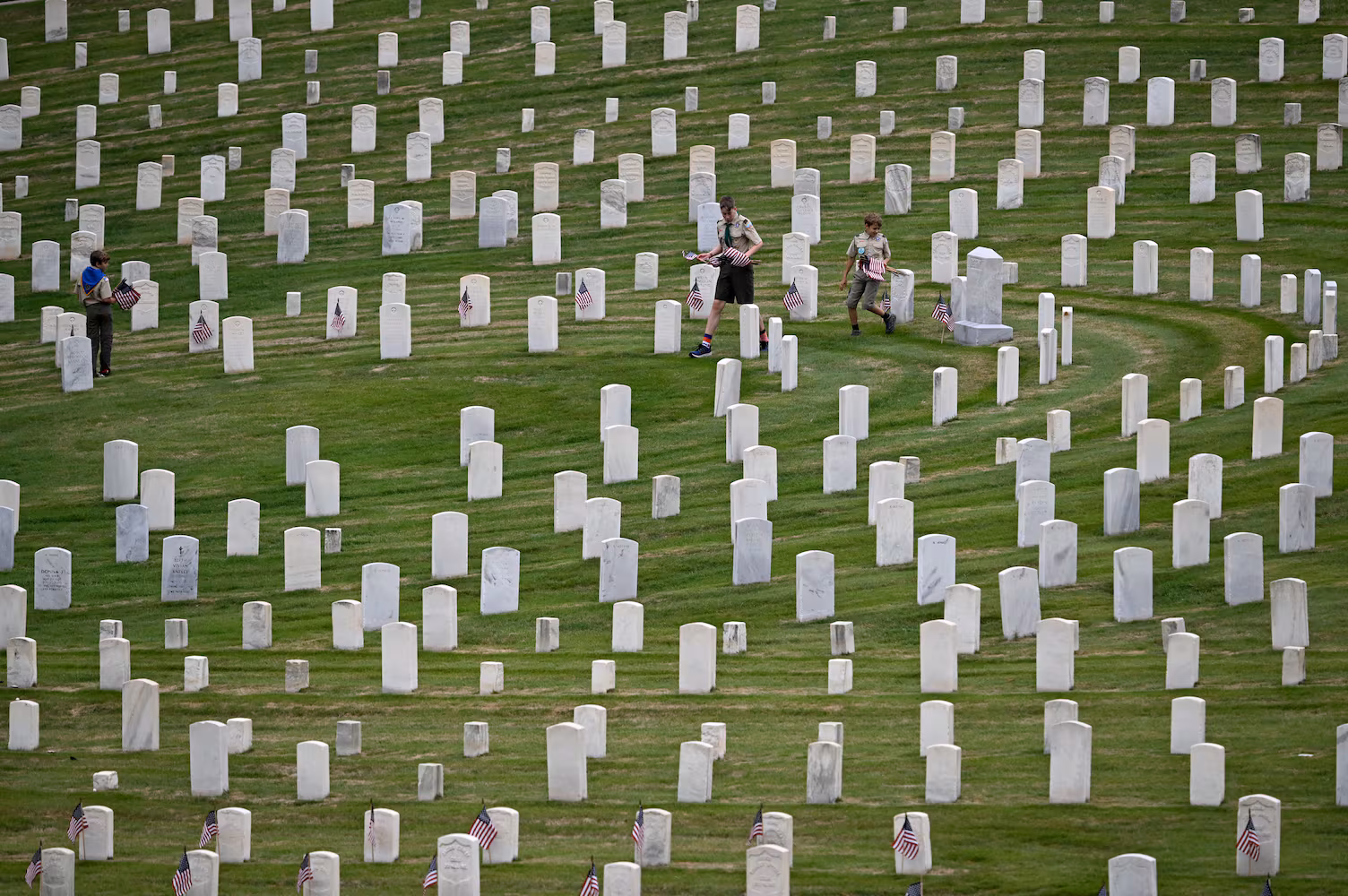 Memorial Day Flag Placement