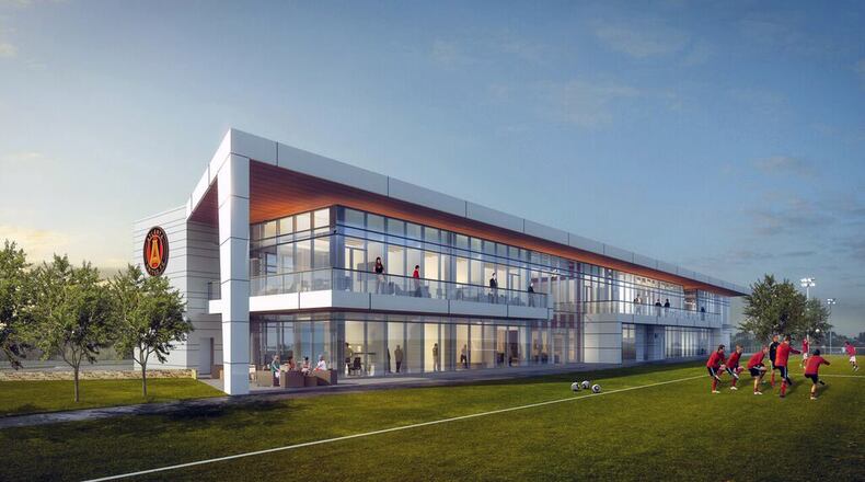 A rendering of the team’s training complex in Marietta. (Atlanta United)